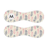 ピンクと紫のエスニックの羽毛模様 野球ボール (パネル)