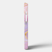 ピンクと紫のクリスタル大理石虹色アゲートC Case-Mate iPhoneケース (裏面 / 左)