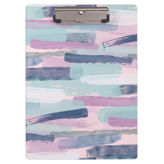 ピンクと紫のクリップボストライプのード クリップボード (正面)