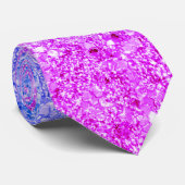 ピンクと紫のグラデーショングリッターパターン ネクタイ (ロール)