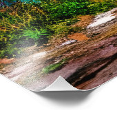 ピンクと紫のグラフィティアート |破棄された建物 フォトプリント            (角)