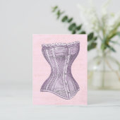 ピンクと紫のコルセビクトリアンットヴィンテージスタイル 招待状 (スタンド正面)