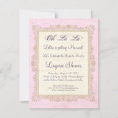 ピンクと紫のコルセビクトリアンットヴィンテージスタイル 招待状 (裏面)