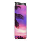 ピンクと紫のサンセットパームツリー タンブラー (回転右)
