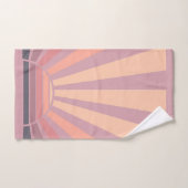 ピンクと紫のサンライズのグラデーション色 バスタオルセット (ハンドタオル)