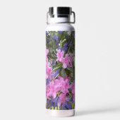 ピンクと紫のシャクナゲフローラ ウォーターボトル (背面)
