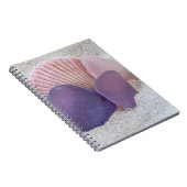 ピンクと紫のシーグラス – ノートブック (右側)