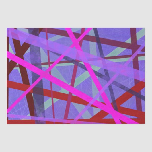 ピンクと紫のジオメトカラフルリ線 薄葉紙 (正面)