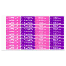 ピンクと紫のスウィッシュハート名前をカスタムする