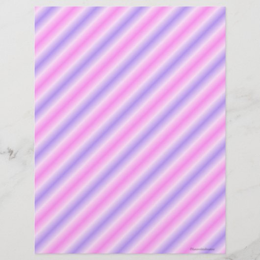ピンクと紫のストリップスクラップブック紙 (正面)