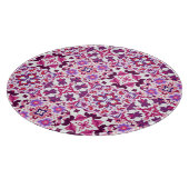 ピンクと紫のスペインのタイル カッティングボード (角)