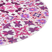 ピンクと紫のスペインのタイル カッティングボード (角)