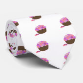 ピンクと紫のスマートカップケーキ ネクタイ (ロール)