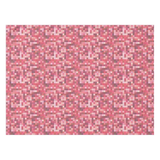 ピンクと紫のタイルモザイク テーブルクロス (正面(横))