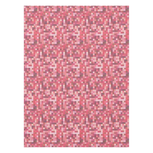 ピンクと紫のタイルモザイク テーブルクロス (正面)