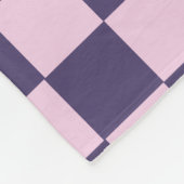 ピンクと紫のチェッカーボードフリースブランケット フリースブランケット (角)