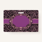 ピンクと紫のチーズプリントバッジ バッジ (裏面)