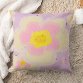 ピンクと紫のデジタルアートの花 クッション (ブランケット)