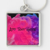 ピンクと紫のデジタルスモーク キーホルダー (正面)