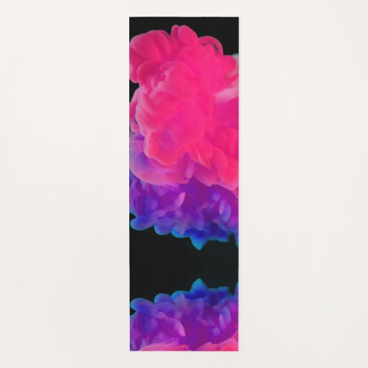 ピンクと紫のデジタルスモーク ヨガマット (正面)