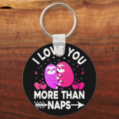 ピンクと紫のナマケモノより昼寝が好き キーホルダー (正面)