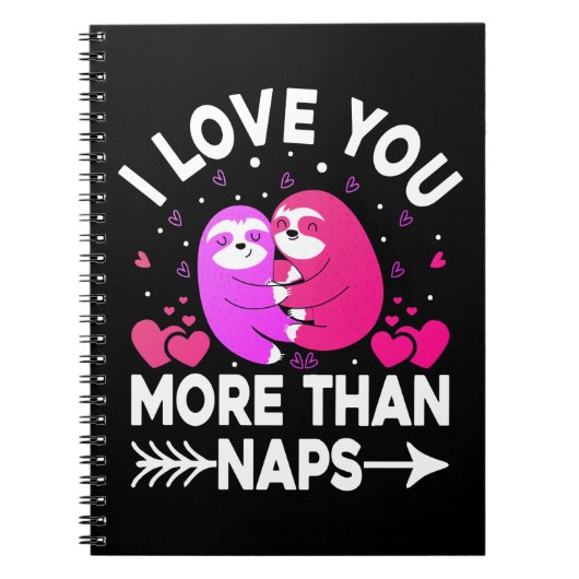 ピンクと紫のナマケモノより昼寝が好き ノートブック (正面)