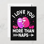 ピンクと紫のナマケモノより昼寝が好き ポストカード (正面/裏面)