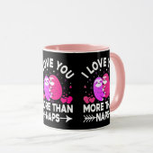 ピンクと紫のナマケモノより昼寝が好き マグカップ (正面右)