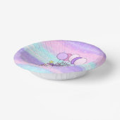 ピンクと紫のハッピーバースデーパーティー ペーパーボウル (傾斜あり)