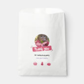 ピンクと紫のハロウィーンの誕生日パ感謝していーティー フェイバーバッグ (正面)