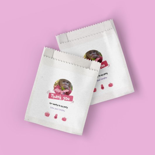 ピンクと紫のハロウィーンの誕生日パ感謝していーティー フェイバーバッグ