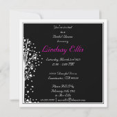 ピンクと紫のハートツリー：シャワー招待状 招待状 (裏面)