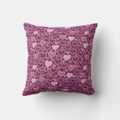 ピンクと紫のハート クッション (裏面)