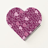 ピンクと紫のハート ノートブック (裏面)