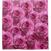 ピンクと紫のバラ シャワーカーテン (正面)