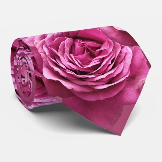 ピンクと紫のバラ ネクタイ (ロール)