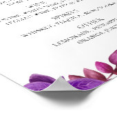 ピンクと紫のバラ。フローラ結婚飲料バー ポスター (角)