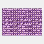 ピンクと紫のバレンタインデー ラッピングペーパーシート (正面2)