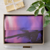 ピンクと紫のパームの夕日 薄葉紙 (ギフト)