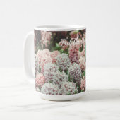 ピンクと紫のヒヤシンスの春園 コーヒーマグカップ (正面左)