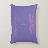 ピンクと紫のファンタジートンボ アクセントクッション (正面(垂直))