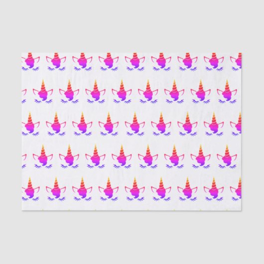 ピンクと紫のフェードグラミコーン 薄葉紙 (正面)