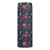 ピンクと紫のフローライラストレーションパターン タンブラー (裏面)