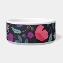 ピンクと紫のフローライラストレーションパターン