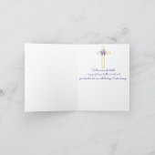 ピンクと紫のフローラクロスカスタムイースター シーズンカード (内部)