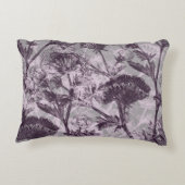 ピンクと紫のフローラプリント アクセントクッション (裏面)