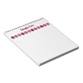 ピンクと紫のフローラメモ帳 ノートパッド (アングル)