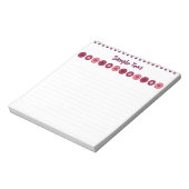 ピンクと紫のフローラメモ帳 ノートパッド (回転)