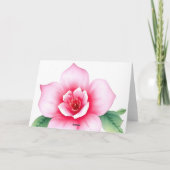 ピンクと紫のフローラ折り畳みサンキューカード サンキューカード (裏面)