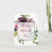 ピンクと紫のフローラ母の日 カード (正面)